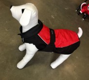 Hondenjas Akira Zwart-Rood Waterproof 35cm