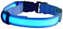 LED honden halsband - Blauw M