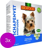 Biofood Mini Schapenvetbonbons met Knoflook - Hond - Voedingssupplement - 3 x 80 bonbons