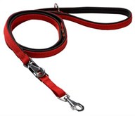 Adori traininslijn voor hond nylon soft rood/zwart 200x2 cm