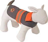 Regenjas hond grijs oranje met reflectie 20cm
