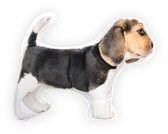 Intimo Hond Beagle - Sierkussen - 40x30 cm - Zwart/Bruin