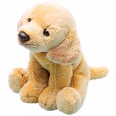 Speelgoed knuffel pluche Labrador retriever geel 13 cm