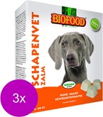 Biofood Schapenvetbonbons met Zalm - Hond - Voedingssupplement - 3 x 40 bonbons