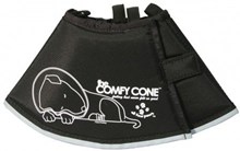 Comfy Cone Hondenkap Zwart - S 24-30 CM / 14 CM HOOG