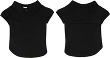 Polo shirt voor de hond in de kleur zwart - L-M ( rug lengte 57 cm, borst omvang 66 cm, nek omvang 48 cm )