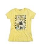 Blue Seven meisjeskleding - Geel tshirt met honden print en korte mouwen - 50431 - Maat 152