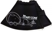 Comfy Cone Hondenkap Zwart - S LONG 24-30 CM / 20 CM HOO