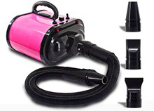 Super Krachtige Hondenföhn 500W-3400W - Waterblazer met Verstelbare Kracht en Temperatuur - Hondenfohn met 2 Motoren en Windsnelheid tot 80M/S - Inclusief 3 Opzetstukken - Roze