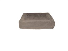 Bia fleece hoes hondenmand 2 60x50x12cm taupe