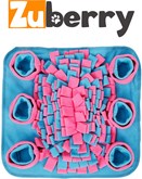 Zuberry Snuffelmat Groot voor Honden Blauw / Roze - Met 6 voerschalen - Denkspelletjes hond - Hondenspeelgoed Intellegentie - Speelmat