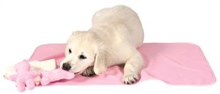 Trixie puppyset roze met deken/speelgoed/handdoek _76x50 cm