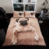 Mopshond, Pug Dog 2 persoons dekbedovertrek 200 x 200 centimeter