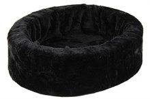 Petcomfort hondenmand bont zwart 66x56x18 cm.