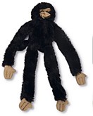 Flatino pluche aap zwart 50cm