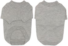 Shirt in het grijs met mouw voor de hond. - D-L ( rug lengte 39 cm, borst omvang 46 cm, nek omvang 28 cm )