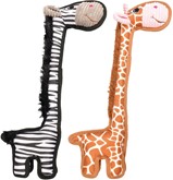 Flamingo Nylon Giraf/zebra Met Lange Nek - Hondenspeelgoed - 19 cm - Zwart