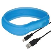 Trixie USB Flash Lichthalsband Langhaar - M-L: 50 cm / 30 mm