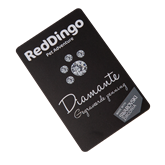 Red Dingo Hondenpenning Giftcard Diamond - Hondenadresdrager - Zwart per stuk
