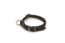 Beeztees halsband voor hond djenga leer zwart 45x2,2 cm