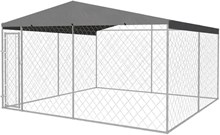vidaXL Hondenkennel met dak voor buiten 4x4 m