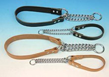Nobby halsband slipketting, hals-vriendelijk bruin 10-50 x 1,8 cm - 1 st