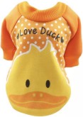 Trui voor honden - Oranje trui voor hondjes - Love Duck Design - Maat XS