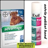 vlooien pakket voor de hond van 25 kg en zwaarder - Exil flea free omgevingsspray + 4 pipetten advantage hond 400