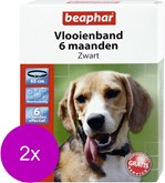 Beaphar Vlooienband 6 Mnd Hond 65 cm - Anti vlooienmiddel - 2 x Zwart